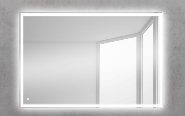 Зеркало BelBagno SPC-GRT-1000-800-LED-TCH, 100 x 80 см, с LED-подсветкой и сенсорным выключателем, белый