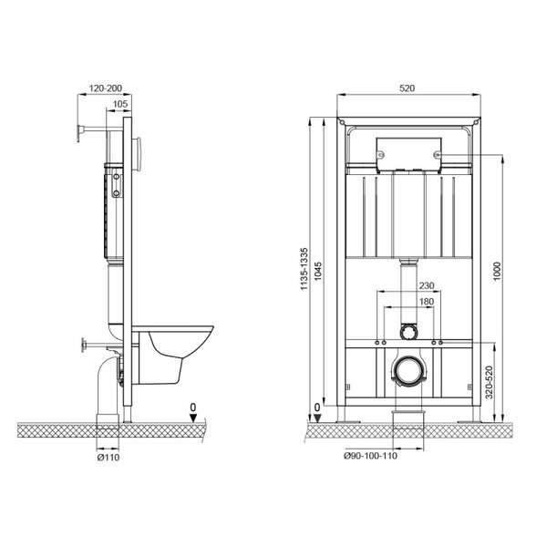 Инсталляция Bettoserb Sava Fix Slim, 40006456